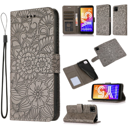 Skin Feel Embossed Sunflower Horizontal Flip Leather Case with Holder & Card Slots & Wallet & Lanyard, For Huawei Y5p, For Huawei P smart 2020, For Huawei P40 Pro, For Huawei P40 lite