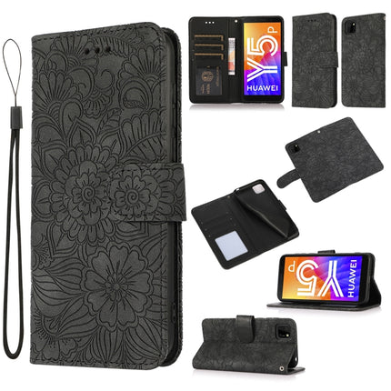 Skin Feel Embossed Sunflower Horizontal Flip Leather Case with Holder & Card Slots & Wallet & Lanyard, For Huawei Y5p, For Huawei P smart 2020, For Huawei P40 Pro, For Huawei P40 lite