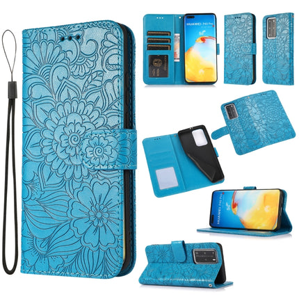 Skin Feel Embossed Sunflower Horizontal Flip Leather Case with Holder & Card Slots & Wallet & Lanyard, For Huawei Y5p, For Huawei P smart 2020, For Huawei P40 Pro, For Huawei P40 lite