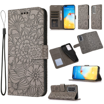 Skin Feel Embossed Sunflower Horizontal Flip Leather Case with Holder & Card Slots & Wallet & Lanyard, For Huawei Y5p, For Huawei P smart 2020, For Huawei P40 Pro, For Huawei P40 lite