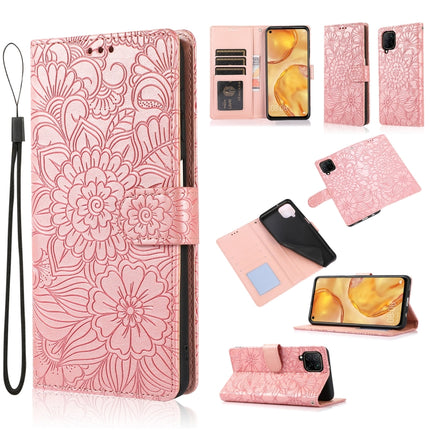 Skin Feel Embossed Sunflower Horizontal Flip Leather Case with Holder & Card Slots & Wallet & Lanyard, For Huawei Y5p, For Huawei P smart 2020, For Huawei P40 Pro, For Huawei P40 lite