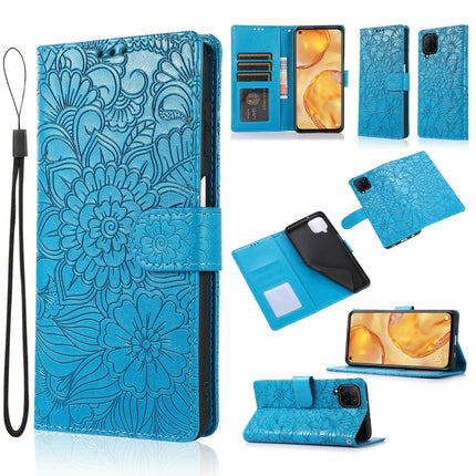 Skin Feel Embossed Sunflower Horizontal Flip Leather Case with Holder & Card Slots & Wallet & Lanyard, For Huawei Y5p, For Huawei P smart 2020, For Huawei P40 Pro, For Huawei P40 lite