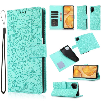 Skin Feel Embossed Sunflower Horizontal Flip Leather Case with Holder & Card Slots & Wallet & Lanyard, For Huawei Y5p, For Huawei P smart 2020, For Huawei P40 Pro, For Huawei P40 lite