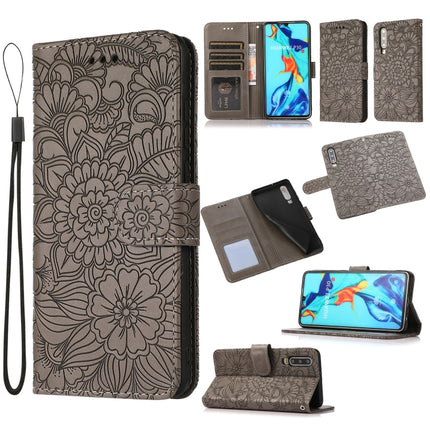 Skin Feel Embossed Sunflower Horizontal Flip Leather Case with Holder & Card Slots & Wallet & Lanyard, For Huawei P30, For Huawei P20 lite