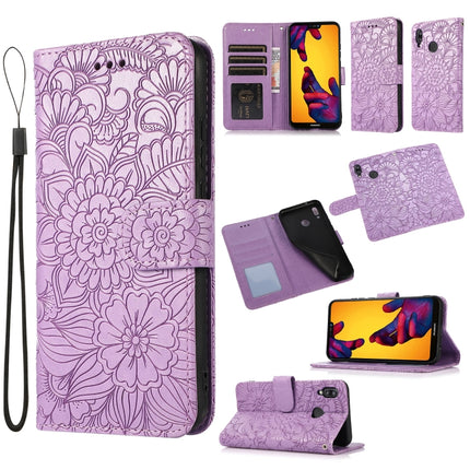 Skin Feel Embossed Sunflower Horizontal Flip Leather Case with Holder & Card Slots & Wallet & Lanyard, For Huawei P30, For Huawei P20 lite