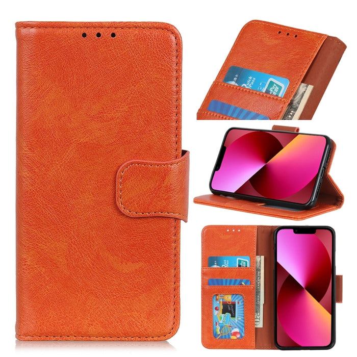Funda de piel con tapa horizontal con textura de napa, ranuras para tarjetas y billetera, para iPhone 13 mini, para iPhone 13, para iPhone 13 Pro, para iPhone 13 Pro Max