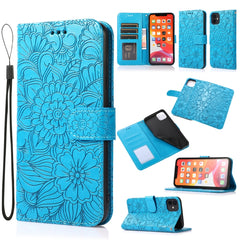 Skin Feel Embossed Sunflower Horizontal Flip Leather Case with Holder & Card Slots & Wallet & Lanyard, For iPhone 11 Pro, For iPhone 11, For iPhone XR, For iPhone X / XS, For iPhone XS Max