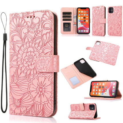 Skin Feel Embossed Sunflower Horizontal Flip Leather Case with Holder & Card Slots & Wallet & Lanyard, For iPhone 11 Pro Max, For iPhone 11 Pro, For iPhone 11, For iPhone XR