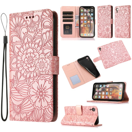 Skin Feel Embossed Sunflower Horizontal Flip Leather Case with Holder & Card Slots & Wallet & Lanyard, For iPhone 11 Pro Max, For iPhone 11 Pro, For iPhone 11, For iPhone XR