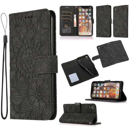 Skin Feel Embossed Sunflower Horizontal Flip Leather Case with Holder & Card Slots & Wallet & Lanyard, For iPhone 11 Pro Max, For iPhone 11 Pro, For iPhone 11, For iPhone XR