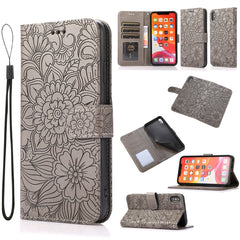 Skin Feel Embossed Sunflower Horizontal Flip Leather Case with Holder & Card Slots & Wallet & Lanyard, For iPhone 11 Pro, For iPhone 11, For iPhone XR, For iPhone X / XS, For iPhone XS Max