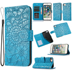 Skin Feel Embossed Sunflower Horizontal Flip Leather Case with Holder & Card Slots & Wallet & Lanyard, For iPhone 6 / 6s, For iPhone 6 Plus / 6s Plus, For iPhone 7 Plus / 8 Plus, For iPhone 7 / 8 / SE(2020)