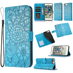 Skin Feel Embossed Sunflower Horizontal Flip Leather Case with Holder & Card Slots & Wallet & Lanyard, For iPhone 6 / 6s, For iPhone 6 Plus / 6s Plus, For iPhone 7 Plus / 8 Plus, For iPhone 7 / 8 / SE(2020)