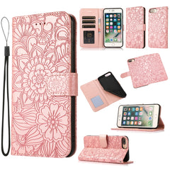 Skin Feel Embossed Sunflower Horizontal Flip Leather Case with Holder & Card Slots & Wallet & Lanyard, For iPhone 6 / 6s, For iPhone 6 Plus / 6s Plus, For iPhone 7 Plus / 8 Plus, For iPhone 7 / 8 / SE(2020)