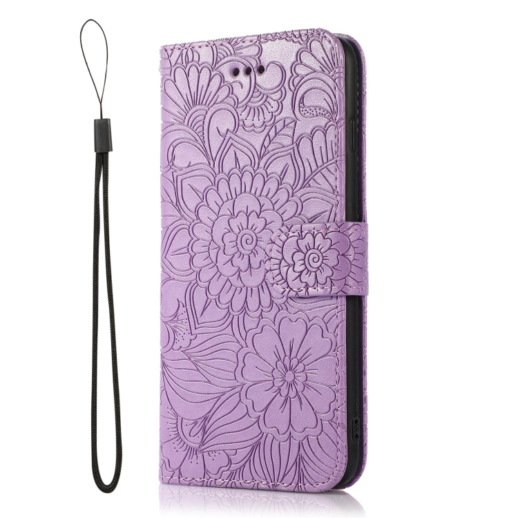 Skin Feel Embossed Sunflower Horizontal Flip Leather Case with Holder & Card Slots & Wallet & Lanyard, For iPhone 7 Plus / 8 Plus, For iPhone 7 / 8 / SE(2020)