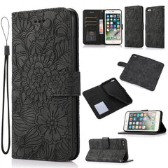 Skin Feel Embossed Sunflower Horizontal Flip Leather Case with Holder & Card Slots & Wallet & Lanyard, For iPhone 6 / 6s, For iPhone 6 Plus / 6s Plus, For iPhone 7 Plus / 8 Plus, For iPhone 7 / 8 / SE(2020)