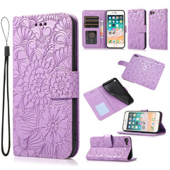 Skin Feel Embossed Sunflower Horizontal Flip Leather Case with Holder & Card Slots & Wallet & Lanyard, For iPhone 6 / 6s, For iPhone 6 Plus / 6s Plus, For iPhone 7 Plus / 8 Plus, For iPhone 7 / 8 / SE(2020)