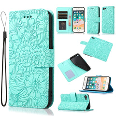 Skin Feel Embossed Sunflower Horizontal Flip Leather Case with Holder & Card Slots & Wallet & Lanyard, For iPhone 6 / 6s, For iPhone 6 Plus / 6s Plus, For iPhone 7 Plus / 8 Plus, For iPhone 7 / 8 / SE(2020)