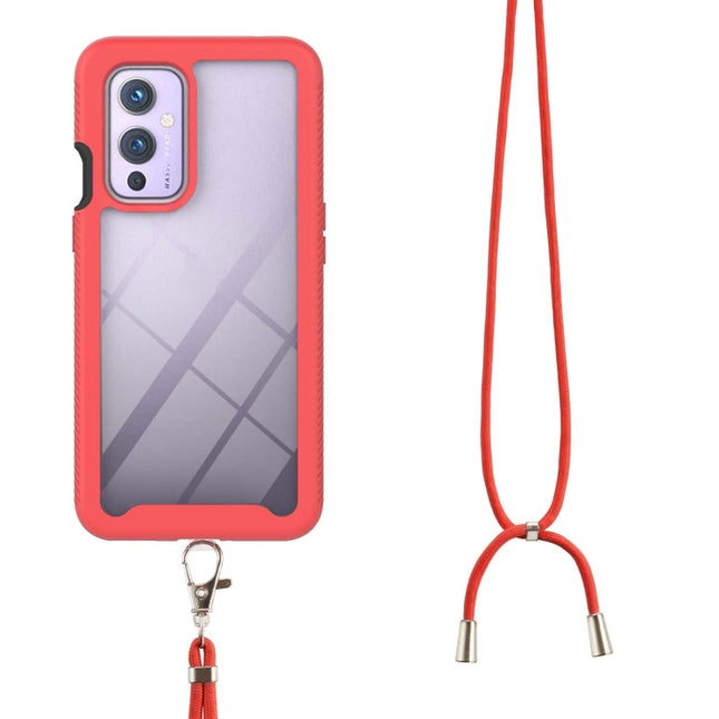 Starry Sky Solid Color Series Shockproof PC + TPU Protective Case with Neck Strap, For OnePlus 9, For OnePlus Nord N200 5G, For TCL 20S