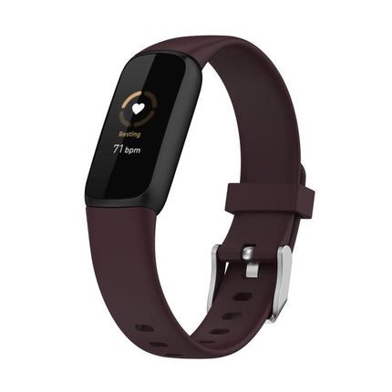For Fitbit Luxe xDFind Silicone Watch Band, Size:S (Pine Needle Green), S