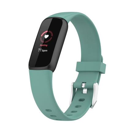 For Fitbit Luxe xDFind Silicone Watch Band, Size:S (Pine Needle Green)