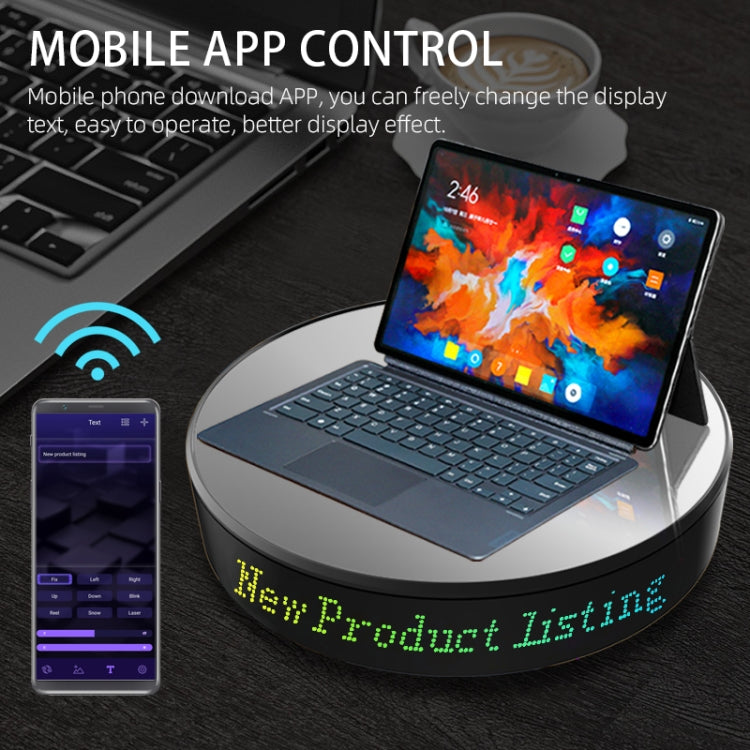 Intelligent APP Screen Display Electric Rotating Turntable Mirror Display Stand Live Broadcast Video Shooting Props Turntable
