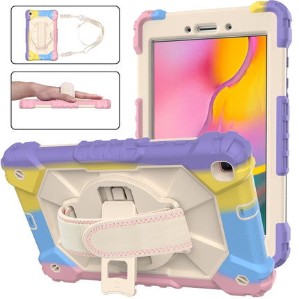 Contrast Color Robot Shockproof Silicon + PC Protective Case with Holder & Shoulder Strap, For Samsung Galaxy Tab A 8.0 (2019)T290/T295