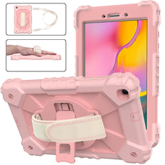 Contrast Color Robot Shockproof Silicon + PC Protective Case with Holder & Shoulder Strap, For Samsung Galaxy Tab A 8.0 (2019)T290/T295