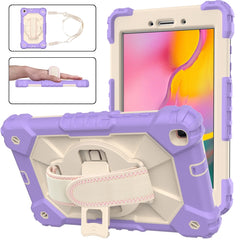 Contrast Color Robot Shockproof Silicon + PC Protective Case with Holder & Shoulder Strap, For Samsung Galaxy Tab A 8.0 (2019)T290/T295