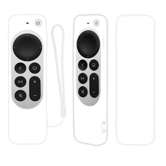 Silicone Protective Case Cover with Rope For Apple TV 4K 4th Siri Remote Controller