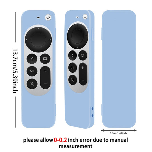 Silicone Protective Case Cover with Rope For Apple TV 4K 4th Siri Remote Controller