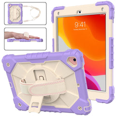 Contrast Color Robot Shockproof Silicon + PC Protective Case with Holder & Shoulder Strap, For iPad 9.7 (2018) & (2017) / Air 2 / Air