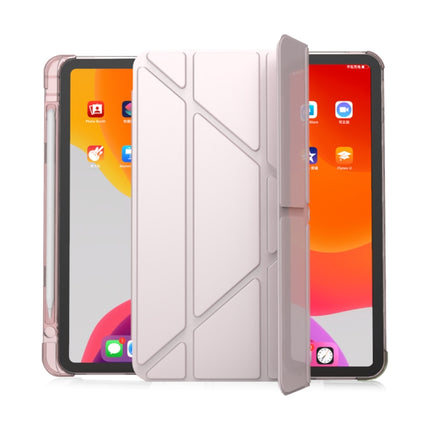 Multi-folding Horizontal Flip PU Leather + TPU Aitbag Shockproof Half Paste Case with Holder & Pen Slot & Sleep / Wake-up Function, For iPad Pro 11 2022 / 2020/2021