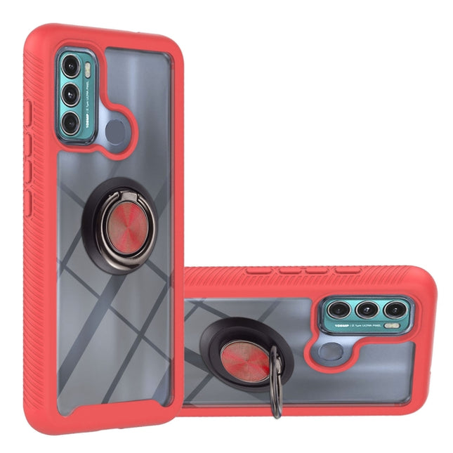 Starry Sky Solid Color Series Shockproof PC + TPU Protective Case with Ring Holder & Magnetic Function, For Motorola Moto G60, For Motorola Moto E7 Power, For Motorola Moto G Play 2021, For Motorola Moto G Power 2021                                    ...