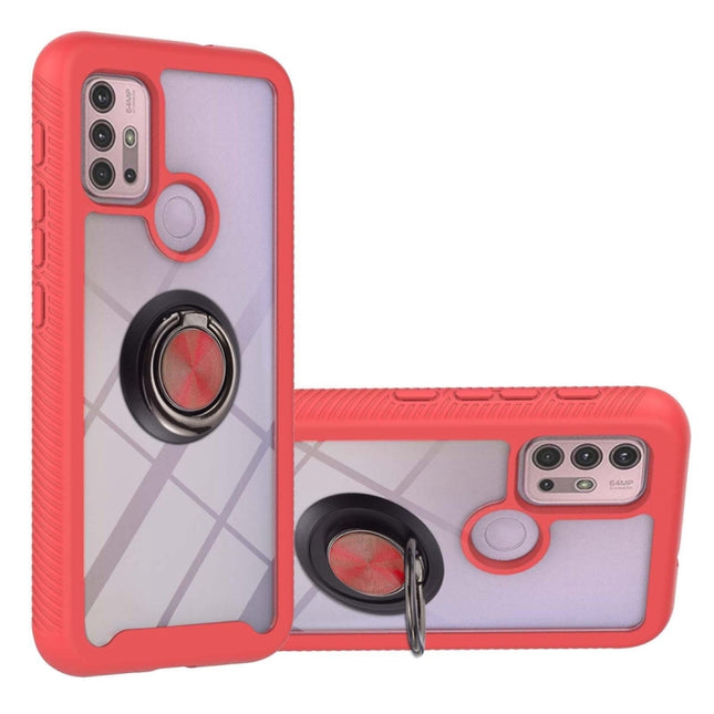 Starry Sky Solid Color Series Shockproof PC + TPU Protective Case with Ring Holder & Magnetic Function, For Motorola Moto G60, For Motorola Moto E7 Power, For Motorola Moto G Play 2021, For Motorola Moto G Power 2021                                    ...