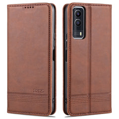 AZNS Magnetic Calf Texture Horizontal Flip Leather Case with Card Slots & Holder & Wallet, For vivo Y53s
