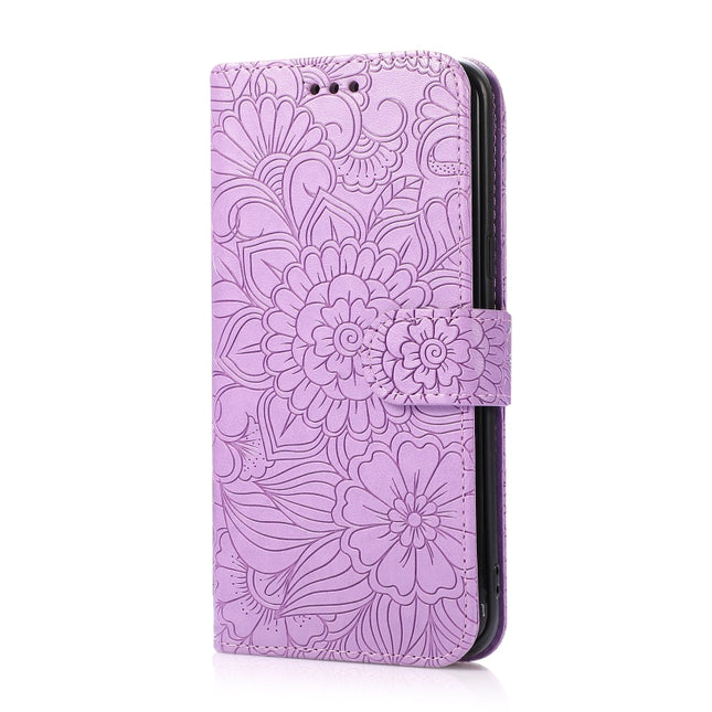 Skin Feel Embossed Sunflower Horizontal Flip Leather Case with Holder & Card Slots & Wallet & Lanyard, For Samsung Galaxy S8+, For Samsung Galaxy A12, For Samsung Galaxy A42 5G, For Samsung Galaxy A32 4G