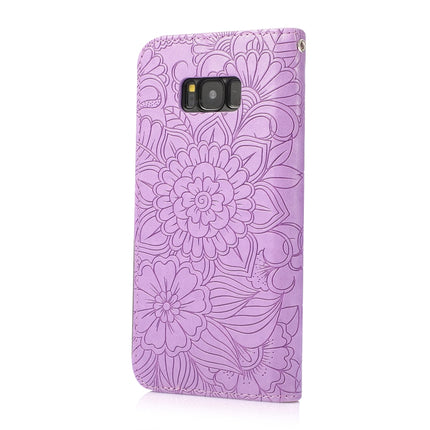 Skin Feel Embossed Sunflower Horizontal Flip Leather Case with Holder & Card Slots & Wallet & Lanyard, For Samsung Galaxy S8+, For Samsung Galaxy A12, For Samsung Galaxy A42 5G, For Samsung Galaxy A32 4G