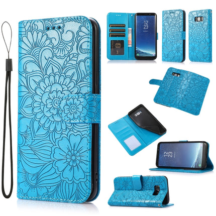 Skin Feel Embossed Sunflower Horizontal Flip Leather Case with Holder & Card Slots & Wallet & Lanyard, For Samsung Galaxy S8+, For Samsung Galaxy A12, For Samsung Galaxy A42 5G, For Samsung Galaxy A32 4G