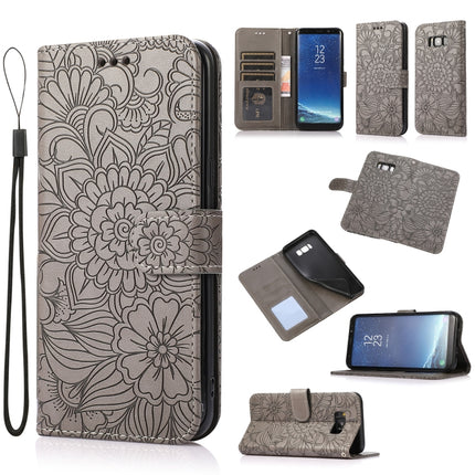 Skin Feel Embossed Sunflower Horizontal Flip Leather Case with Holder & Card Slots & Wallet & Lanyard, For Samsung Galaxy S8+, For Samsung Galaxy A12, For Samsung Galaxy A42 5G, For Samsung Galaxy A32 4G
