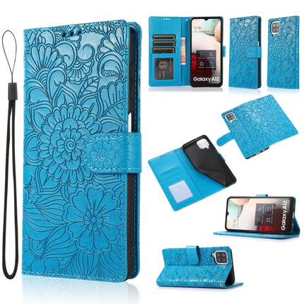 Skin Feel Embossed Sunflower Horizontal Flip Leather Case with Holder & Card Slots & Wallet & Lanyard, For Samsung Galaxy S8+, For Samsung Galaxy A12, For Samsung Galaxy A42 5G, For Samsung Galaxy A32 4G