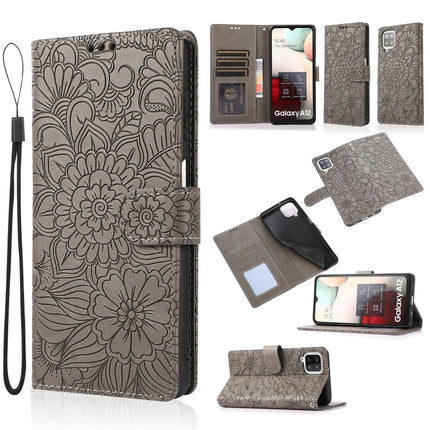 Skin Feel Embossed Sunflower Horizontal Flip Leather Case with Holder & Card Slots & Wallet & Lanyard, For Samsung Galaxy S8+, For Samsung Galaxy A12, For Samsung Galaxy A42 5G, For Samsung Galaxy A32 4G