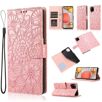 Skin Feel Embossed Sunflower Horizontal Flip Leather Case with Holder & Card Slots & Wallet & Lanyard, For Samsung Galaxy S8+, For Samsung Galaxy A12, For Samsung Galaxy A42 5G, For Samsung Galaxy A32 4G