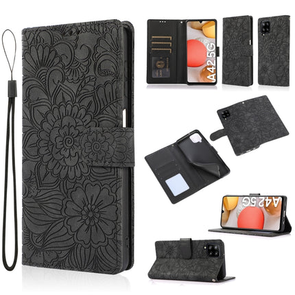 Skin Feel Embossed Sunflower Horizontal Flip Leather Case with Holder & Card Slots & Wallet & Lanyard, For Samsung Galaxy S8+, For Samsung Galaxy A12, For Samsung Galaxy A42 5G, For Samsung Galaxy A32 4G