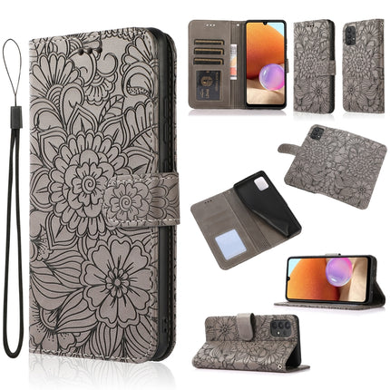 Skin Feel Embossed Sunflower Horizontal Flip Leather Case with Holder & Card Slots & Wallet & Lanyard, For Samsung Galaxy S8+, For Samsung Galaxy A12, For Samsung Galaxy A42 5G, For Samsung Galaxy A32 4G