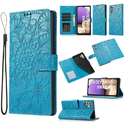 Skin Feel Embossed Sunflower Horizontal Flip Leather Case with Holder & Card Slots & Wallet & Lanyard, For Samsung Galaxy A32 5G, For Samsung Galaxy A71, For Samsung Galaxy Note10 Lite / A81, For Samsung Galaxy A91