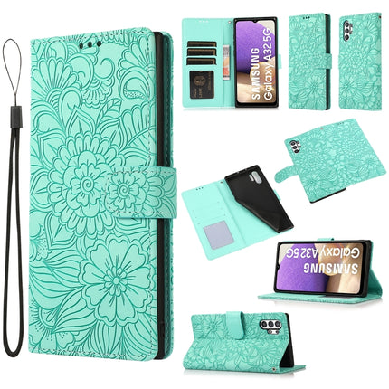 Skin Feel Embossed Sunflower Horizontal Flip Leather Case with Holder & Card Slots & Wallet & Lanyard, For Samsung Galaxy A32 5G, For Samsung Galaxy A71, For Samsung Galaxy Note10 Lite / A81, For Samsung Galaxy A91