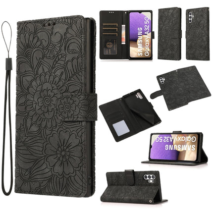 Skin Feel Embossed Sunflower Horizontal Flip Leather Case with Holder & Card Slots & Wallet & Lanyard, For Samsung Galaxy A32 5G, For Samsung Galaxy A71, For Samsung Galaxy Note10 Lite / A81, For Samsung Galaxy A91