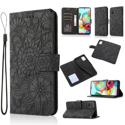 Skin Feel Embossed Sunflower Horizontal Flip Leather Case with Holder & Card Slots & Wallet & Lanyard, For Samsung Galaxy A32 5G, For Samsung Galaxy A71, For Samsung Galaxy Note10 Lite / A81, For Samsung Galaxy A91