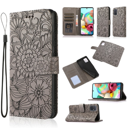 Skin Feel Embossed Sunflower Horizontal Flip Leather Case with Holder & Card Slots & Wallet & Lanyard, For Samsung Galaxy A32 5G, For Samsung Galaxy A71, For Samsung Galaxy Note10 Lite / A81, For Samsung Galaxy A91